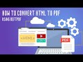 How to Convert HTML to PDF using DeftPDF