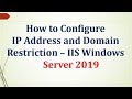 How to Configure IP Address and Domain Restriction – IIS  Windows  Server 2019