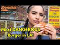 I Tried the Most Dangerous Burger in Los Angeles! (Master Burger Review) | Demetria Eats