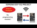 Module to Module wireless communication using AT commands (ESP8266 - ESP-01 project)