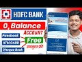 HDFC Bank Account Opening Online | HDFC Zero Balance Account Opening Online | HDFC Bank Account Open