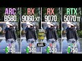 ARC B580 vs RX 9060 XT 16GB vs RX 9070 vs RTX 5070 Ti - Best graphics Cards for the Price (2025)