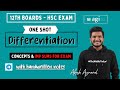One Shot Differentiation | Class 12th Commerce | Maths 1 | HSC Commerce 2022 | Akash Agrawal