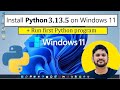 How to install Python 3.13.5 on Windows 11