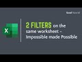 2 FILTERS on the same worksheet - Impossible made Possible | Excel Tutorial 2020