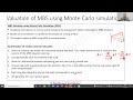 Valuation of MBS securities using Monte Carlo simulation