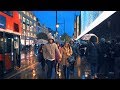 Rainy London Night Walk - Oxford Circus to Blackfriars Station