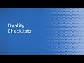 How to set up: Quality Checklists