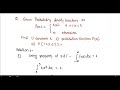 Solved Problems: Probability Density function