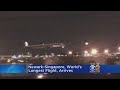 World's Longest Flight Arrives In Newark