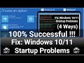 How to Fix Windows 10/11 Startup Problems using Command Prompt (Complete Tutorial) | 4 Ways to Fix