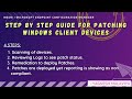 STEP BY STEP GUIDE FOR PATCHING SCCM MANAGED WINDOWS CLIENT DEVICES
