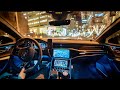 2023 Audi RS6 | ASMR Night City + Highway Drive Cockpit View | Pure V8 Sound (No Talk No Music)