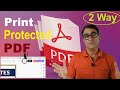 How To Unlock a PDF file Print Option | Print Password Protected PDF Files