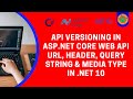 ASP.NET Core Web API #8 API Versioning in ASP.NET Core Web API URL Header, Query String \u0026 Media Type