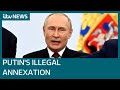 Putin delivers Red Square speech after illegal annexation of Ukrainian regions | ITV News