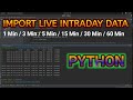 Import Intraday Live Data(1m/3m/5m/15m/30m/60m) With Python | #python