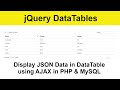 04 - How to display JSON Data in DataTable using AJAX in PHP and MySQL with Source Code