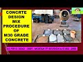 CONCRETE DESIGN MIX PROCEDURE OF M30 GRADE CONCRETE