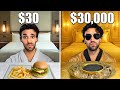 I Stayed at 5-STAR HOTELS for $30, $300, $3,000 \u0026 $30,000!