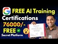 GOOGLE दे रहा है: FREE AI Courses + Certification | Worth ₹66,000+ | Don't Miss 🔥