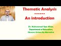 Thematic Analysis: An Introduction