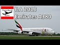 ILA 2018: Emirates Airbus A380 *Year of Zayed 2018* in Berlin Airport