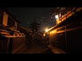 Walking in the Snowfall Historical Alleys KYOTO JAPAN | 4K ASMR | Snowfall in Kyoto City Ambience
