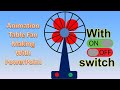 How to Create an Animated Table Fan in PowerPoint | PPT Animation of Table Fan With ON/OFF Switch