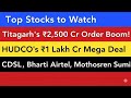 Titagarh Rail, HUDCO, CDSL, Bharti Airtel  and Motherson shares latest news | Today's news