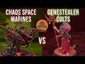 Chaos Space Marines vs Genestealer Cults – 2000pt Battle Report | Warhammer 40k