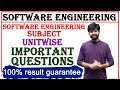 software engineering subject unit wise important questions | jntuh r18 SE important questions
