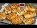 Delicious Creamy Chicken Bread without OVEN, Stuffed Bread for Iftar, Perfect Ramadan Iftar Snacks