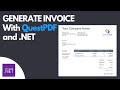 Generate PDF Invoice using QuestPDF and .NET | C#