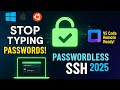 SSH Without Passwords | Complete Guide for Linux, Windows, macOS | VS Code Remote for development