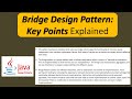Bridge Design Pattern: Key Points Explained