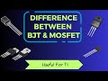 Difference Between BJT and MOSFET ? Interview Question  Application of BJT and MOSFET