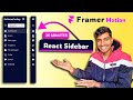 React Sidebar Navigation using Framer Motion | Beginners React Tutorial