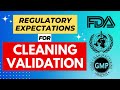 Regulatory Expectations for Cleaning Validation | FDA Requirements for Cleaning Validation