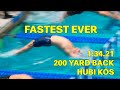 Hubi Kos 1:34.21 200 Back Record in 4k | 2025 NCAA Championships