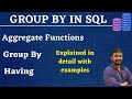 Group By and Having Clause in SQL | Aggregate functions in SQL | SQL Tutorial for Beginners in Hindi