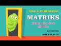 Matrix Problems and Discussion (Notation, Order, Elements of the Matrix) | Grade X Mathematics