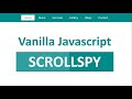 ScrollSpy Using HTML CSS \u0026 Vanilla Javascript