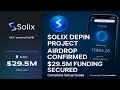 100% Confirm Airdrop Solix DePIN Airdrop 29M Funding | Solix Airdrop Join Early Phase