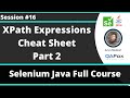 Selenium Java Training  - Session 16 - XPath Expressions - Cheat-sheet (Part 2)