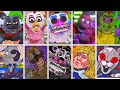 FNAF Security Breach - All CHASE \u0026 ENDINGS in BRIGHT Mode
