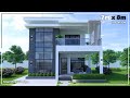 House design | Small House 2Storey | 7m x 8m with 4Bedroom