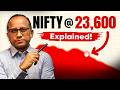 Nifty 23,600 तक गिरेगा? Technical \u0026 Fundamental logic with full explanation #nifty #bulltrack