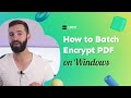 How to Batch Encrypt PDF on Windows?