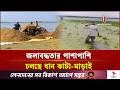 হাওরে কৃষকের লড়াই জলাবদ্ধতার পাশাপাশি চলছে ধান কাটা-মাড়াই  | Flood | Independent TV